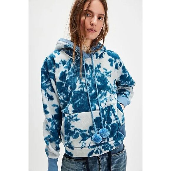 NWT Free People With Love SweatshirtFloral Medium Hoodie Sz M